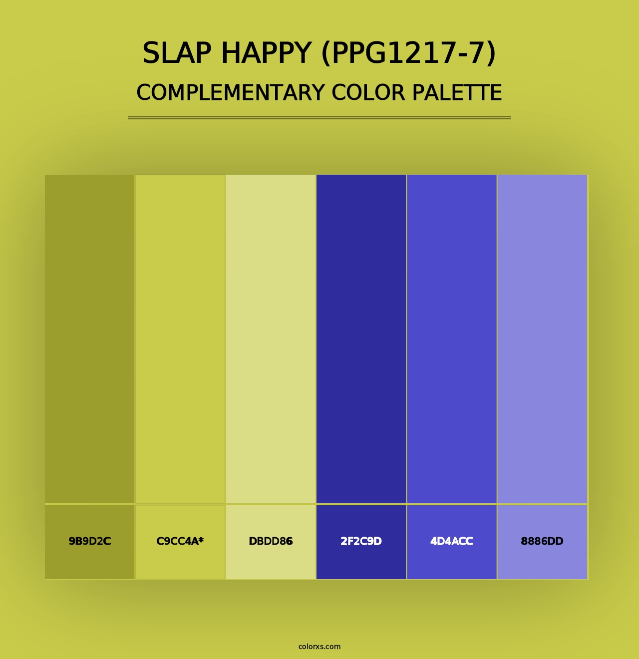 Slap Happy (PPG1217-7) - Complementary Color Palette