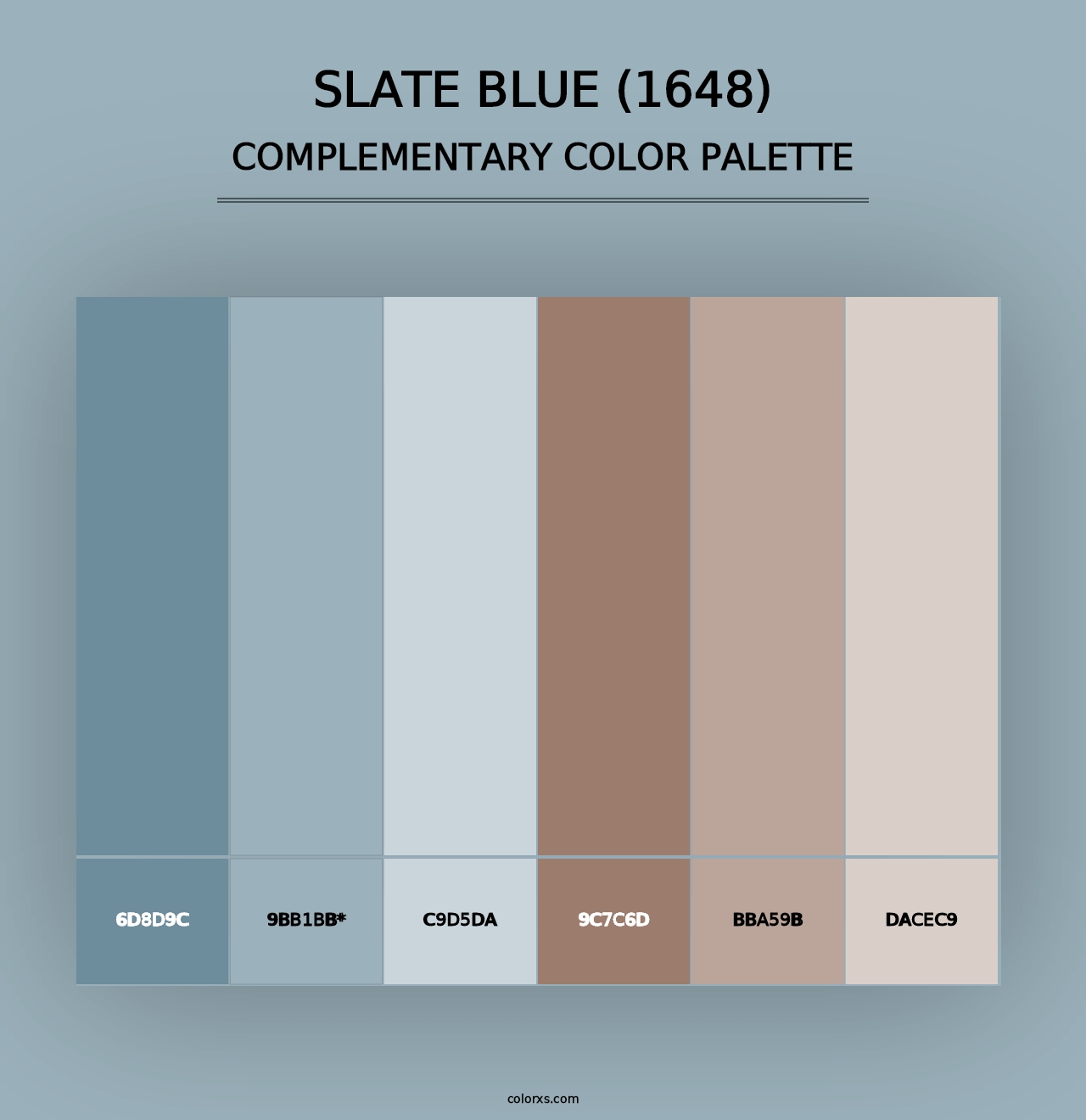 Slate Blue (1648) - Complementary Color Palette