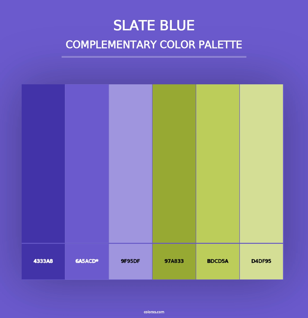 Slate Blue - Complementary Color Palette