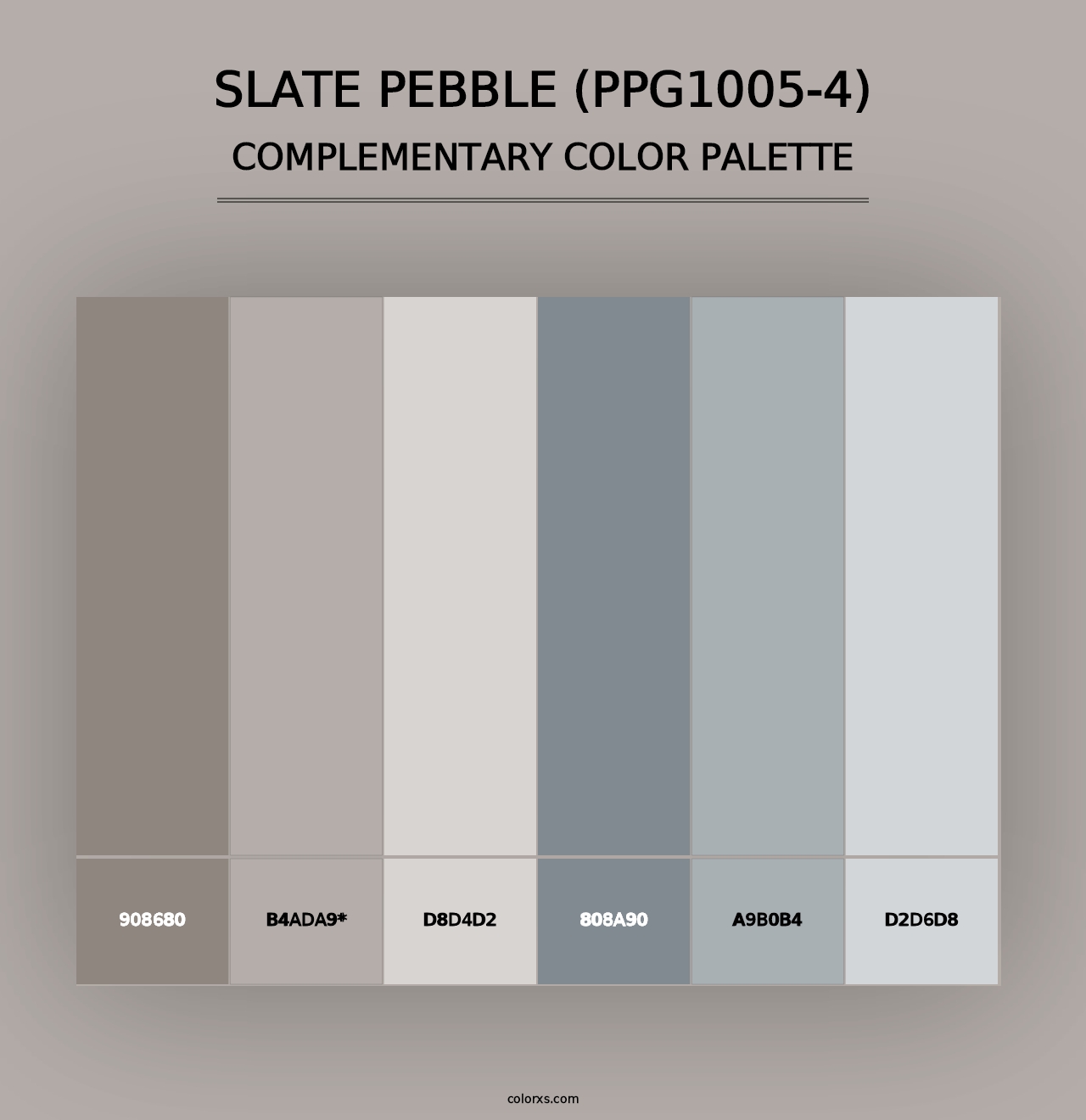 Slate Pebble (PPG1005-4) - Complementary Color Palette