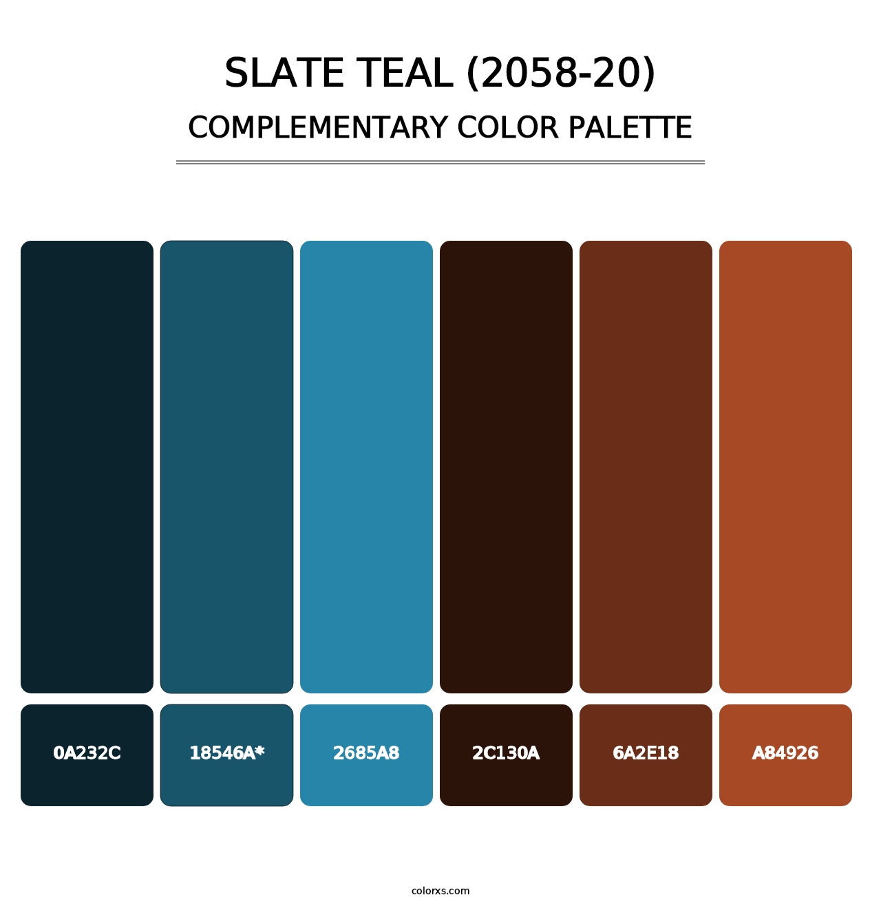 Slate Teal (2058-20) - Complementary Color Palette