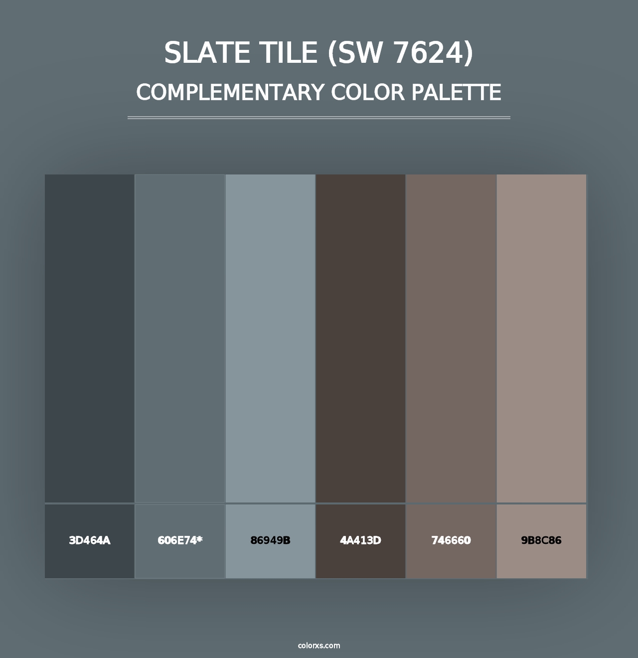 Slate Tile (SW 7624) - Complementary Color Palette