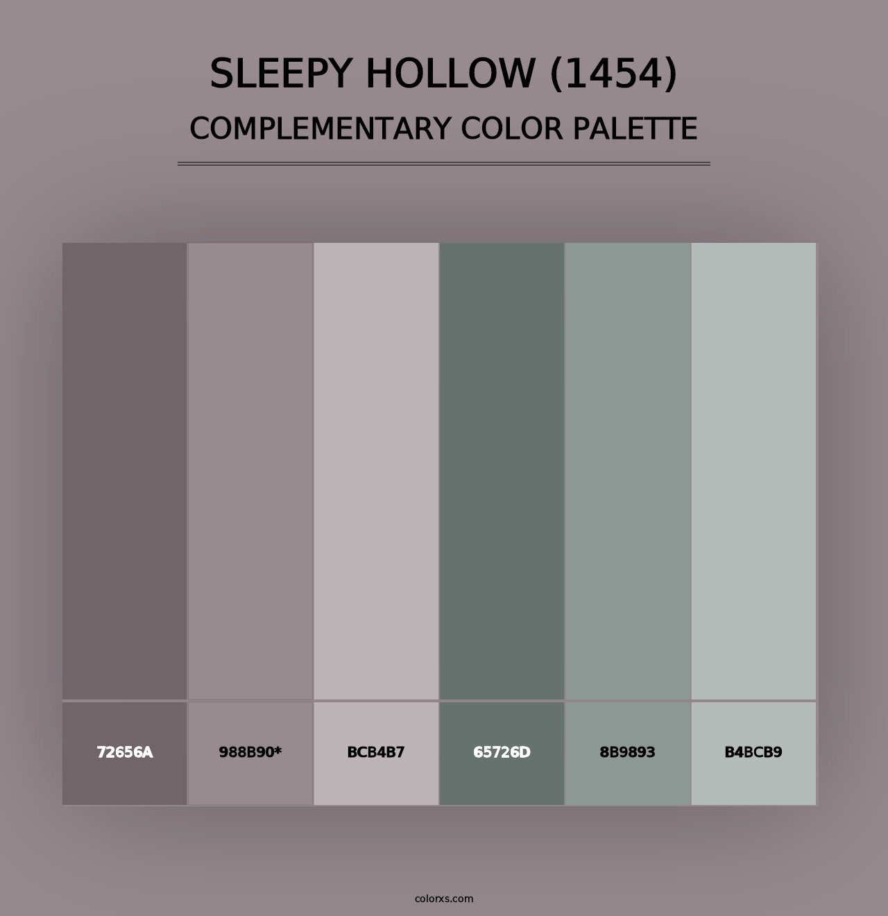 Sleepy Hollow (1454) - Complementary Color Palette