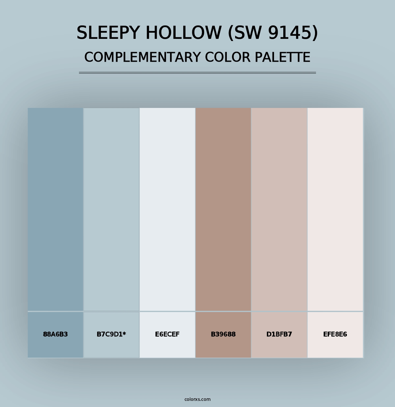 Sleepy Hollow (SW 9145) - Complementary Color Palette