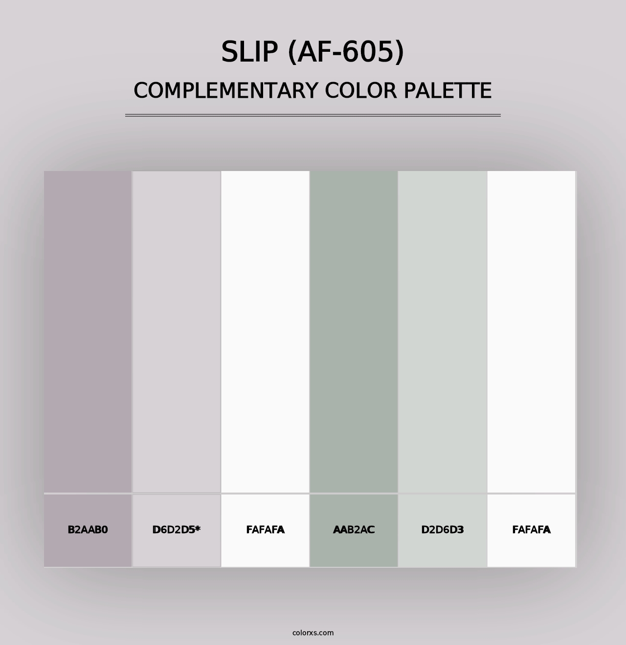 Slip (AF-605) - Complementary Color Palette