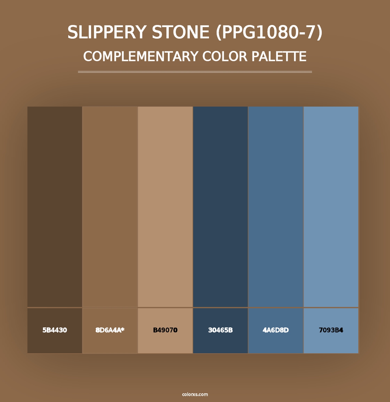 Slippery Stone (PPG1080-7) - Complementary Color Palette