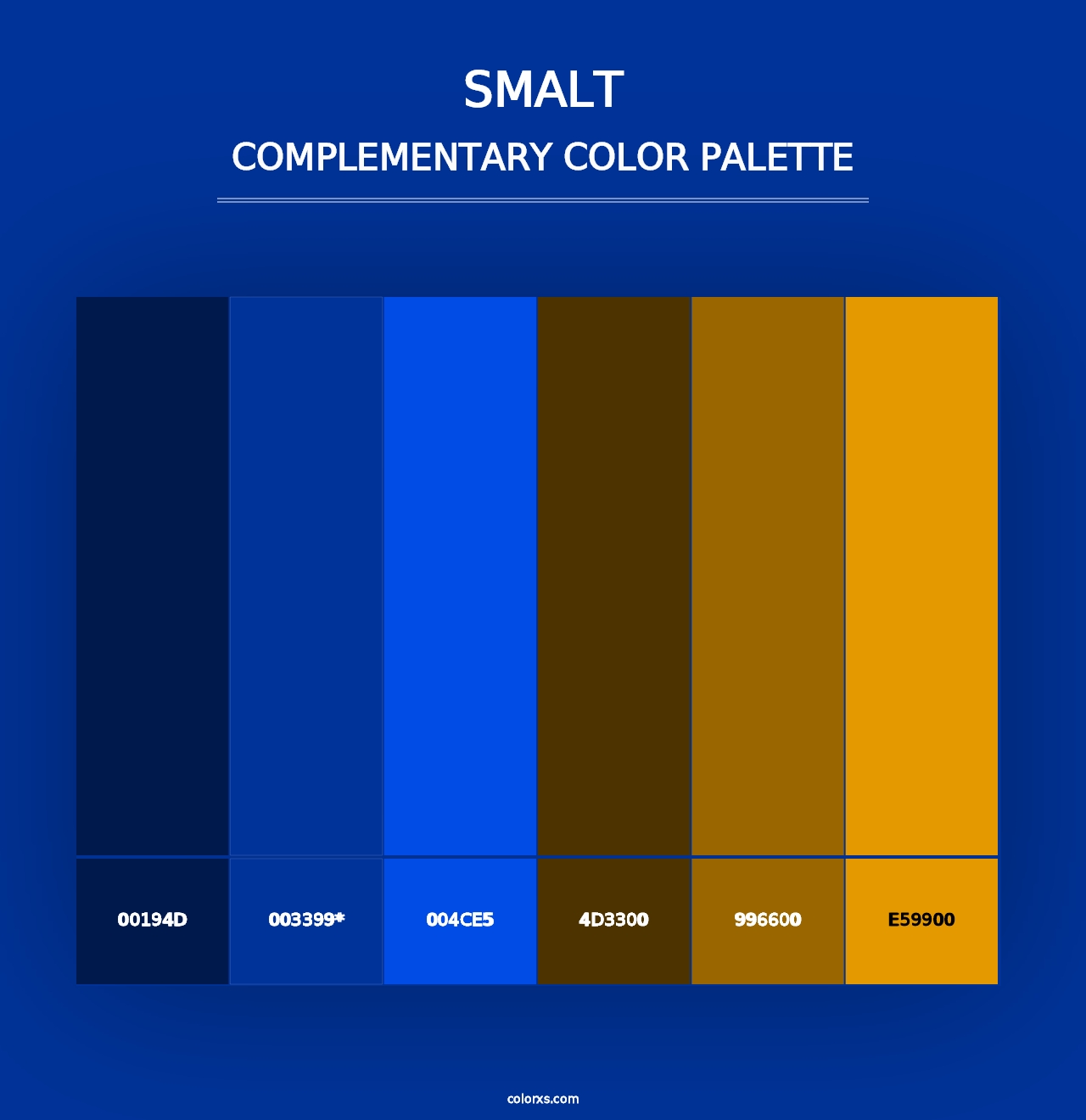 Smalt - Complementary Color Palette