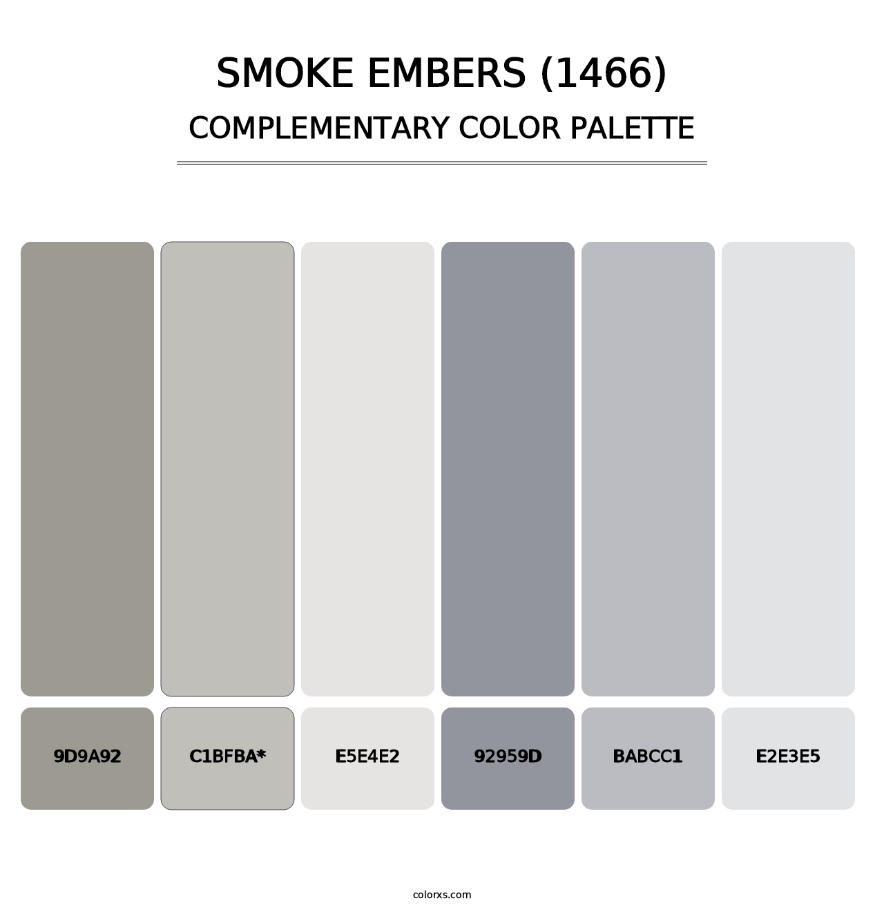 Smoke Embers (1466) - Complementary Color Palette