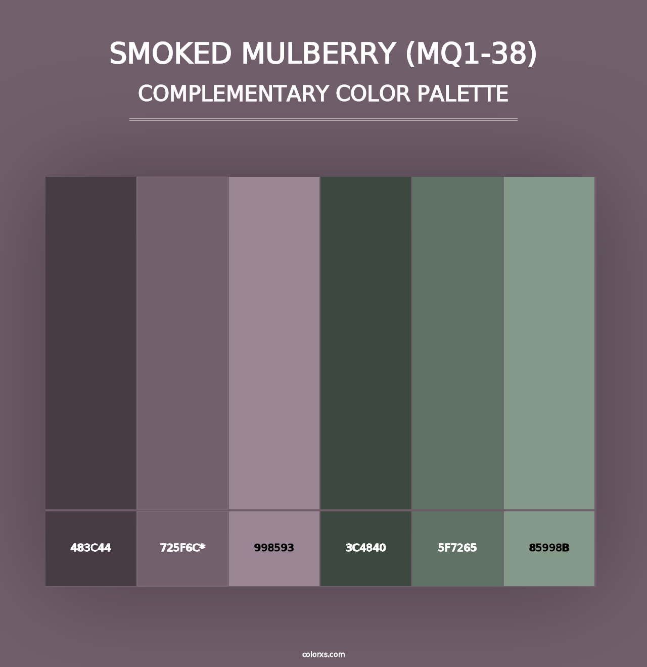 Smoked Mulberry (MQ1-38) - Complementary Color Palette