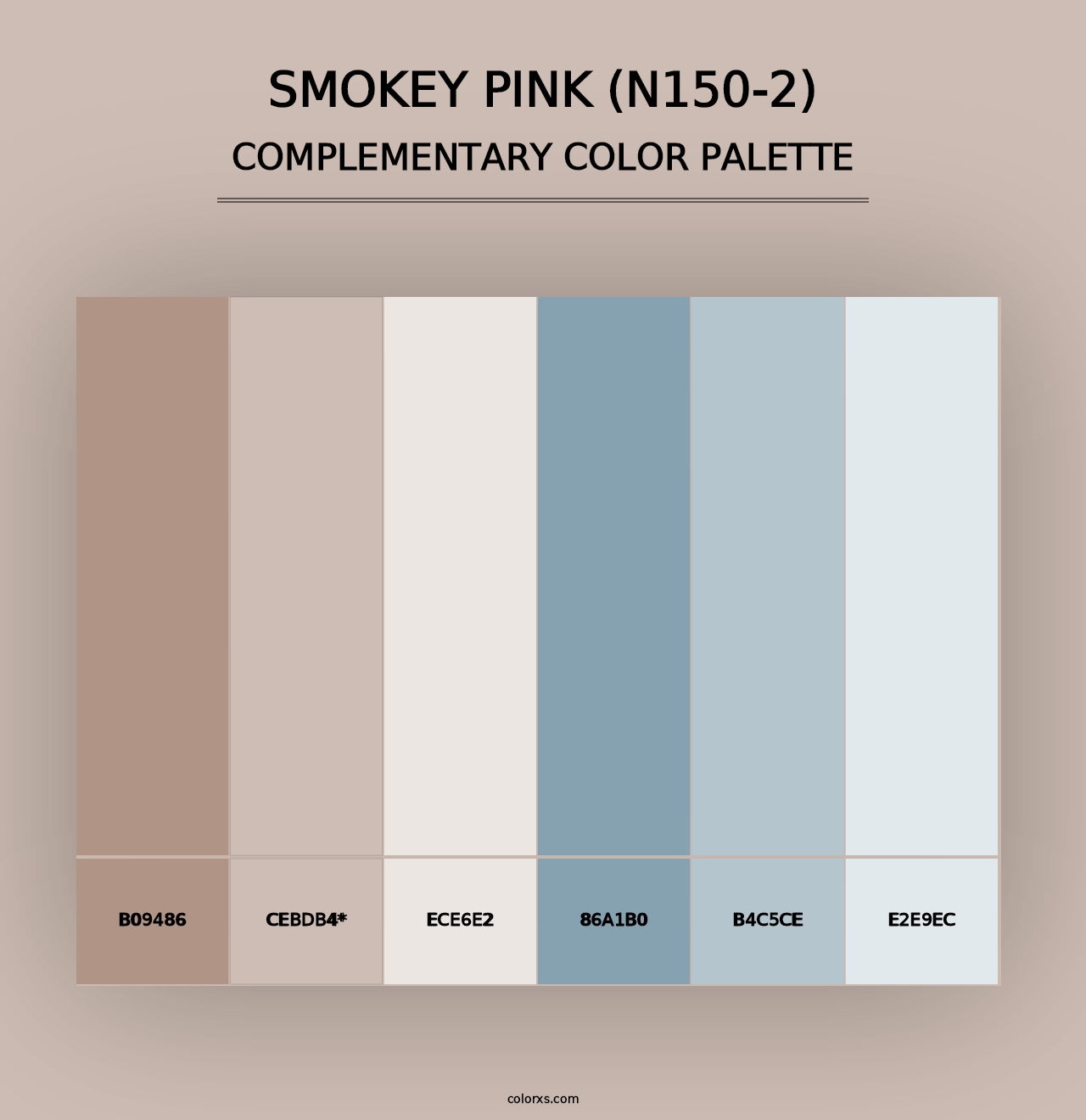 Smokey Pink (N150-2) - Complementary Color Palette