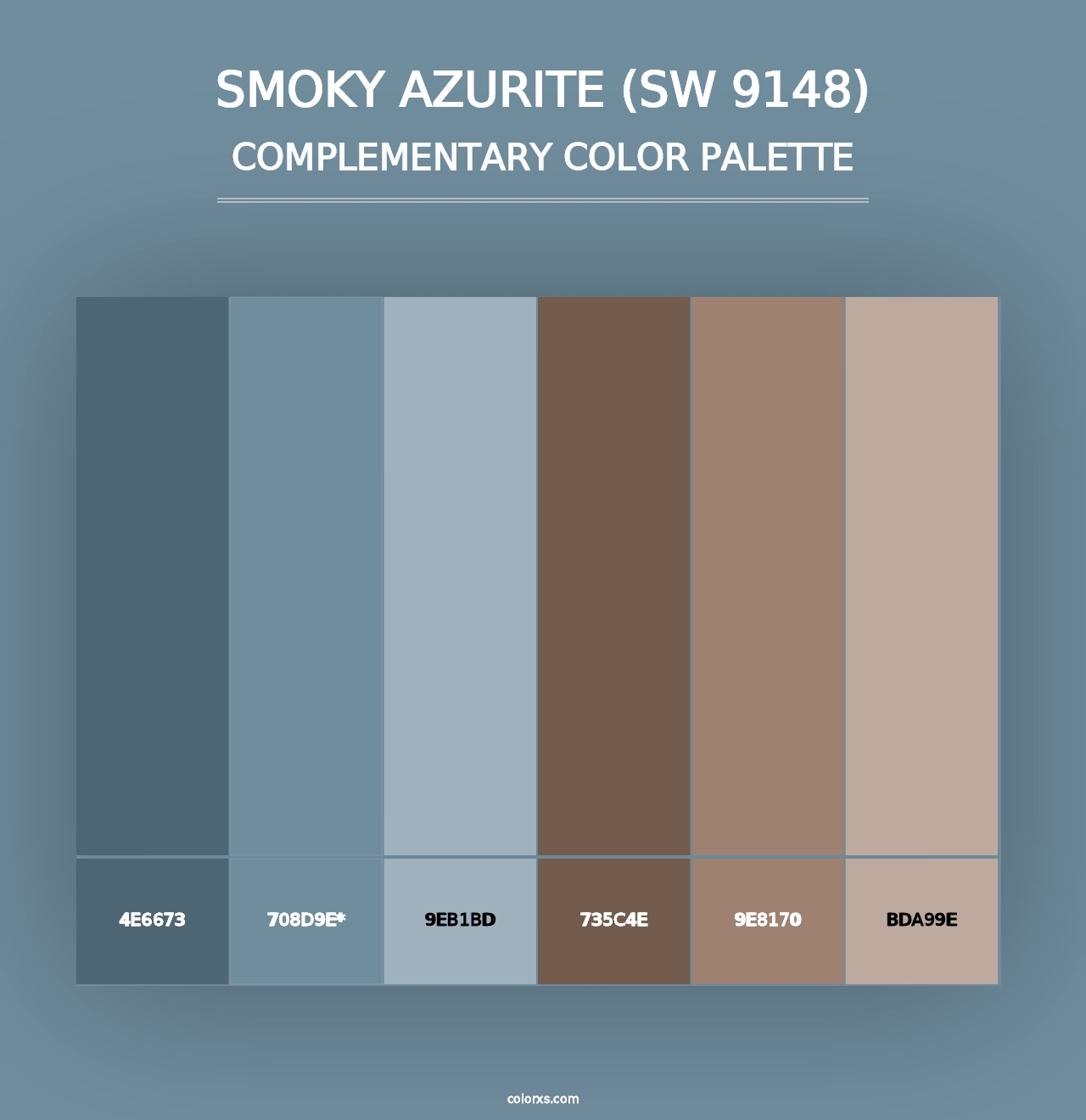 Smoky Azurite (SW 9148) - Complementary Color Palette