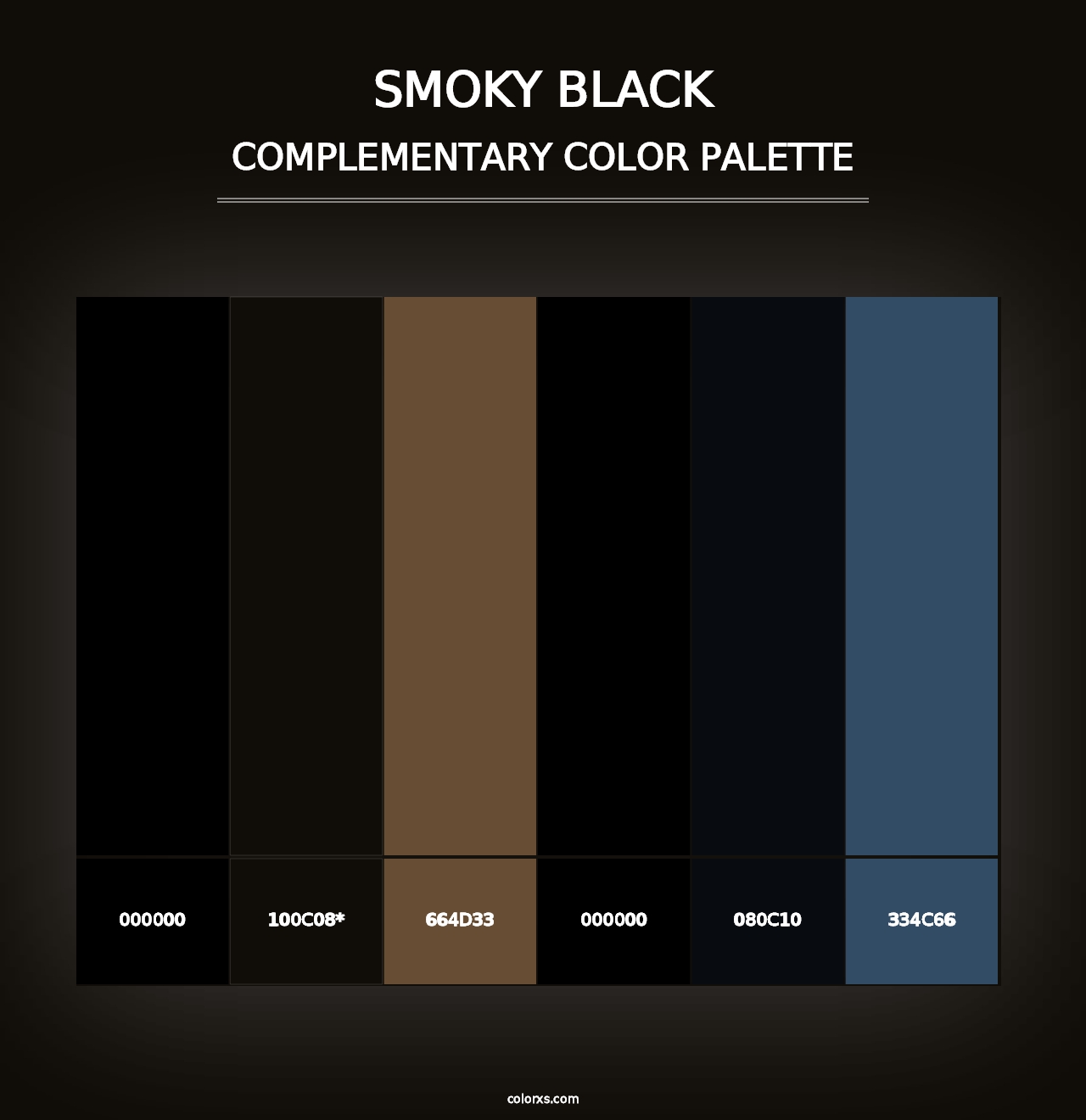 Smoky Black - Complementary Color Palette