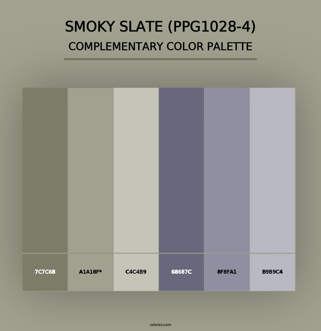 Smoky Slate (PPG1028-4) - Complementary Color Palette