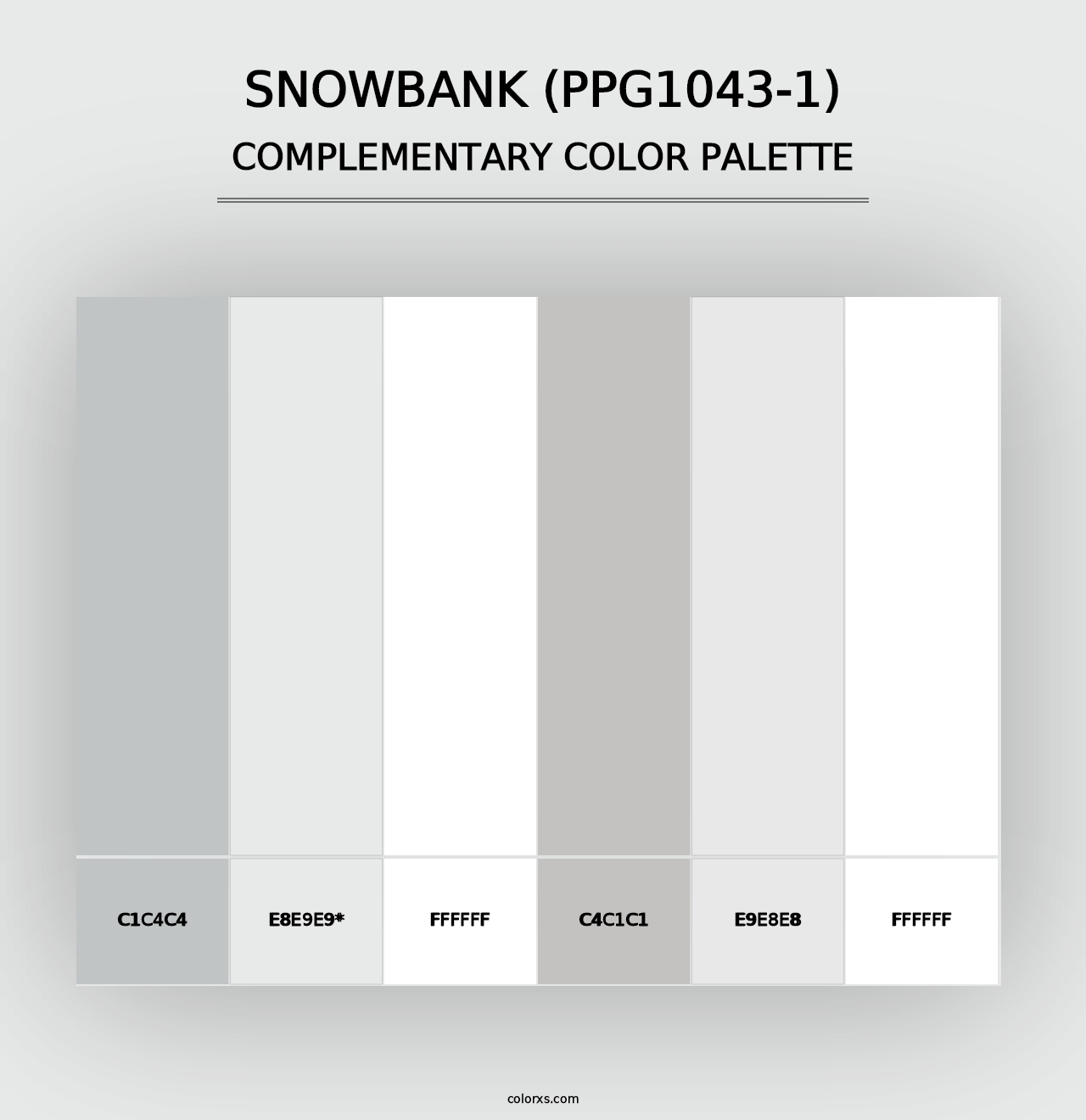 Snowbank (PPG1043-1) - Complementary Color Palette