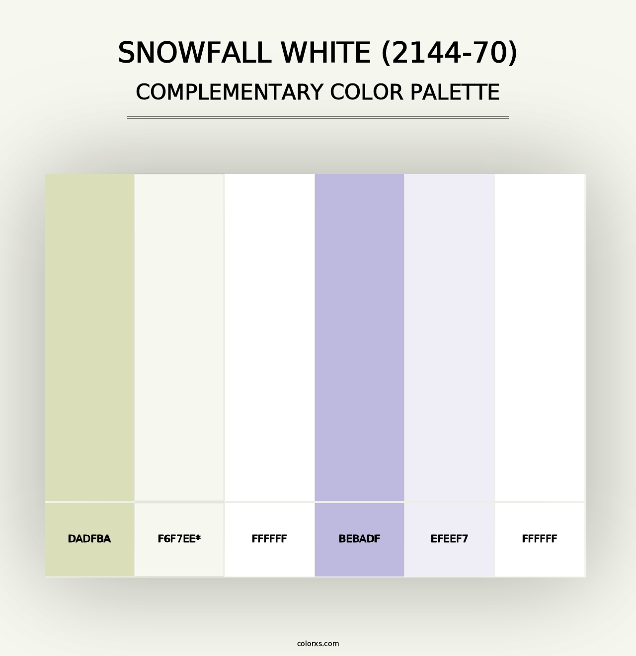 Snowfall White (2144-70) - Complementary Color Palette