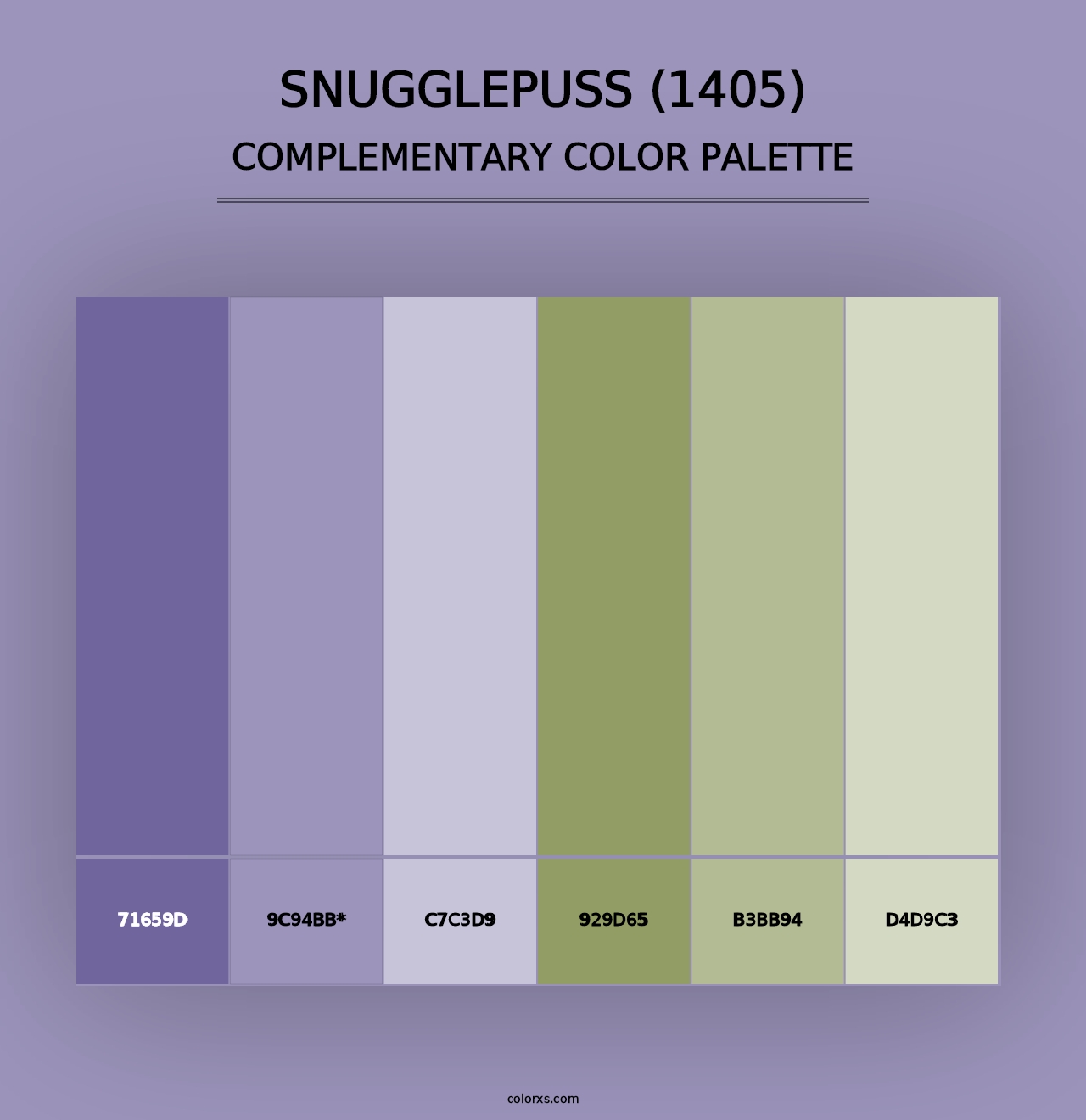 Snugglepuss (1405) - Complementary Color Palette