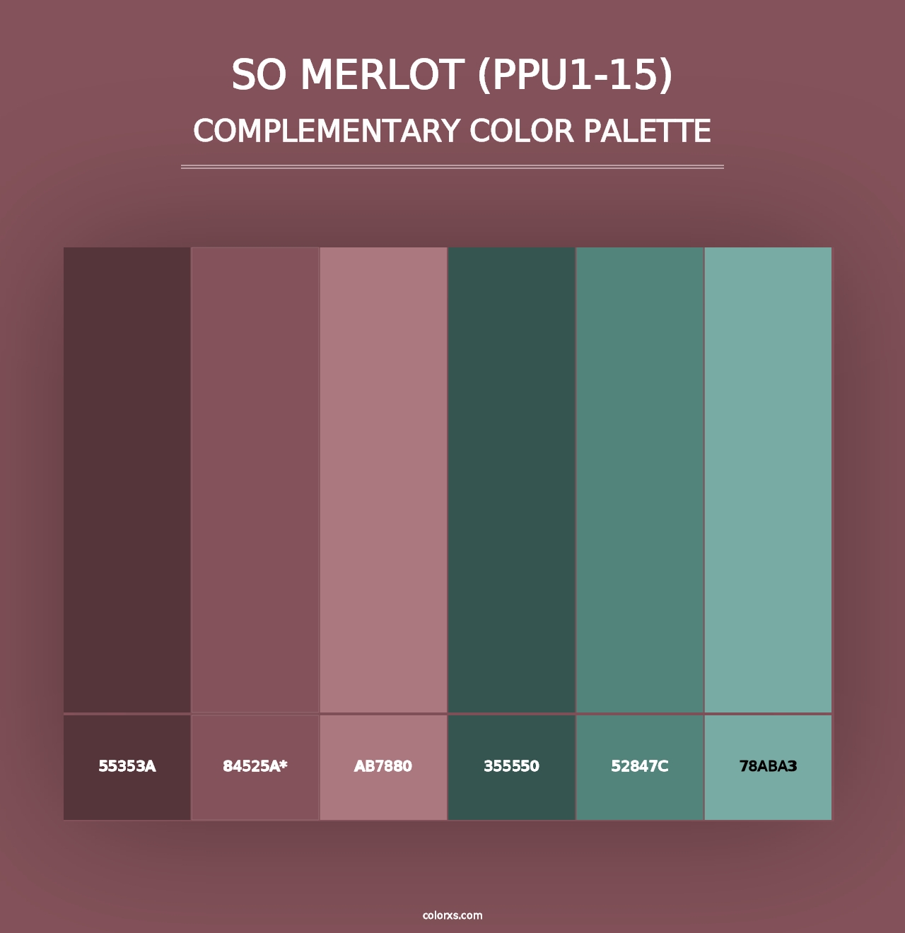 So Merlot (PPU1-15) - Complementary Color Palette