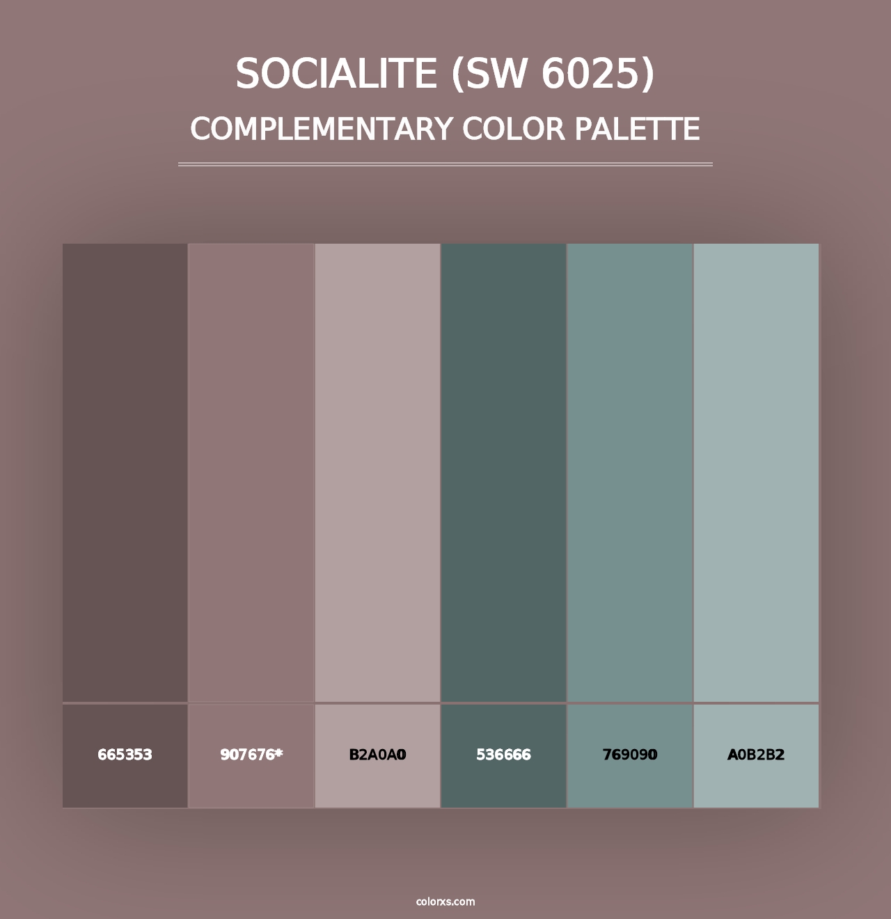 Socialite (SW 6025) - Complementary Color Palette