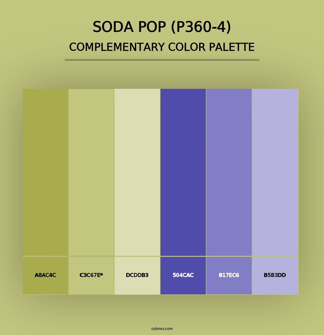 Soda Pop (P360-4) - Complementary Color Palette