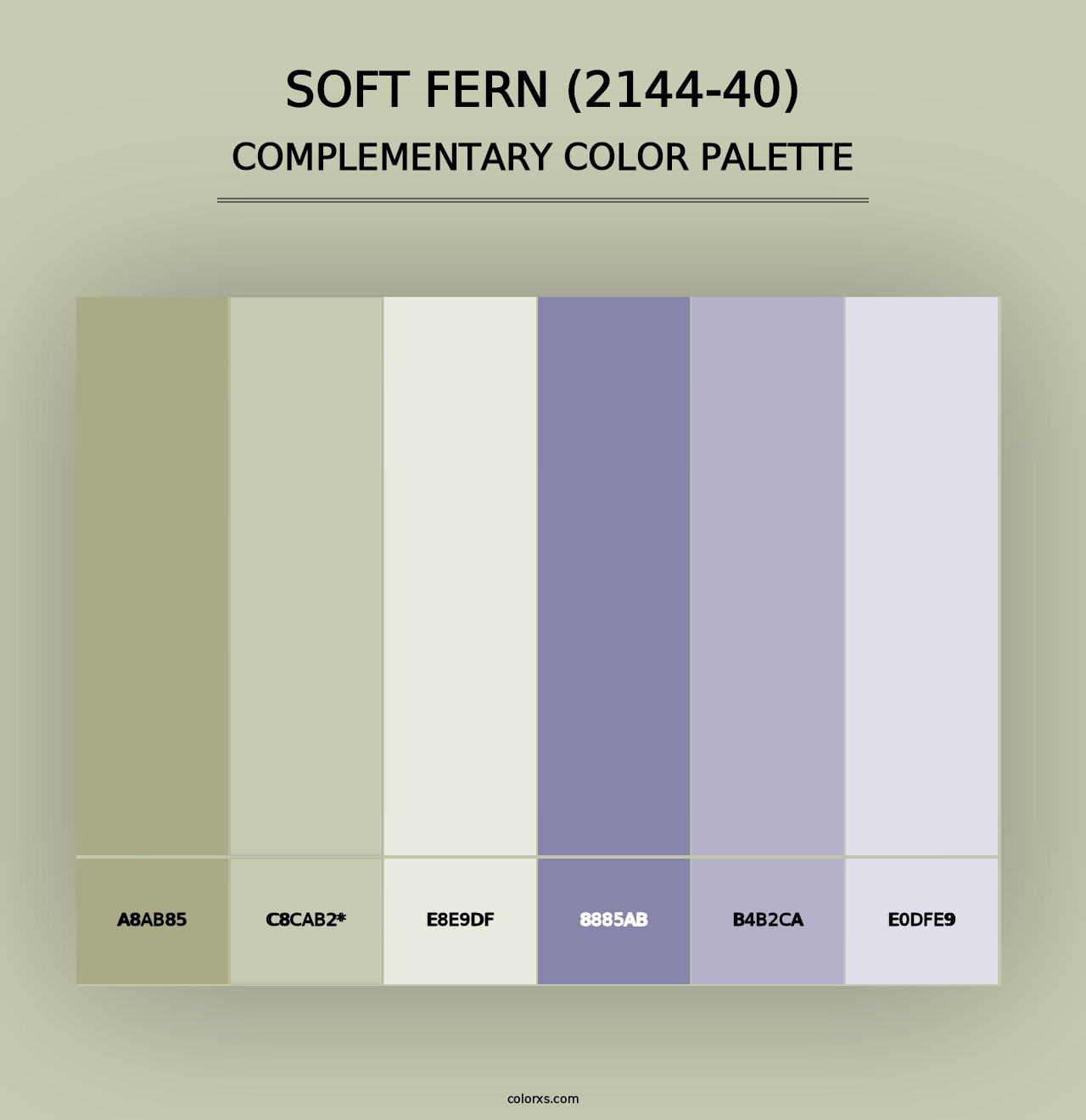 Soft Fern (2144-40) - Complementary Color Palette