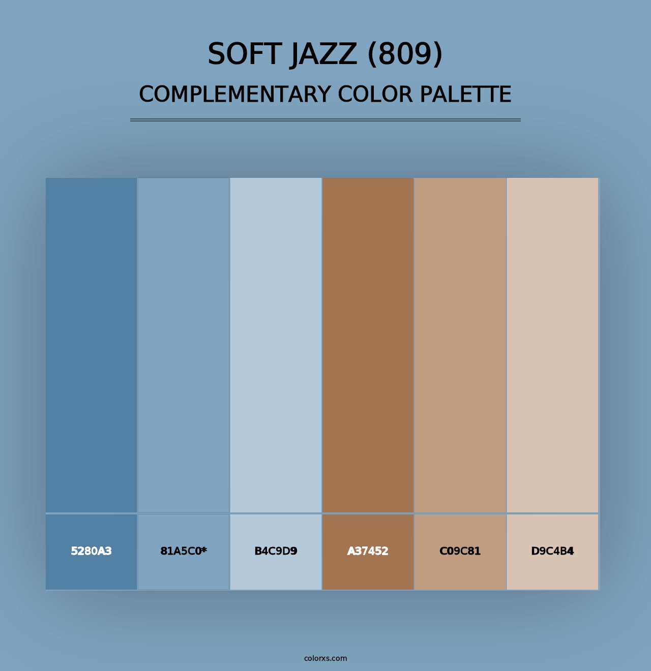 Soft Jazz (809) - Complementary Color Palette