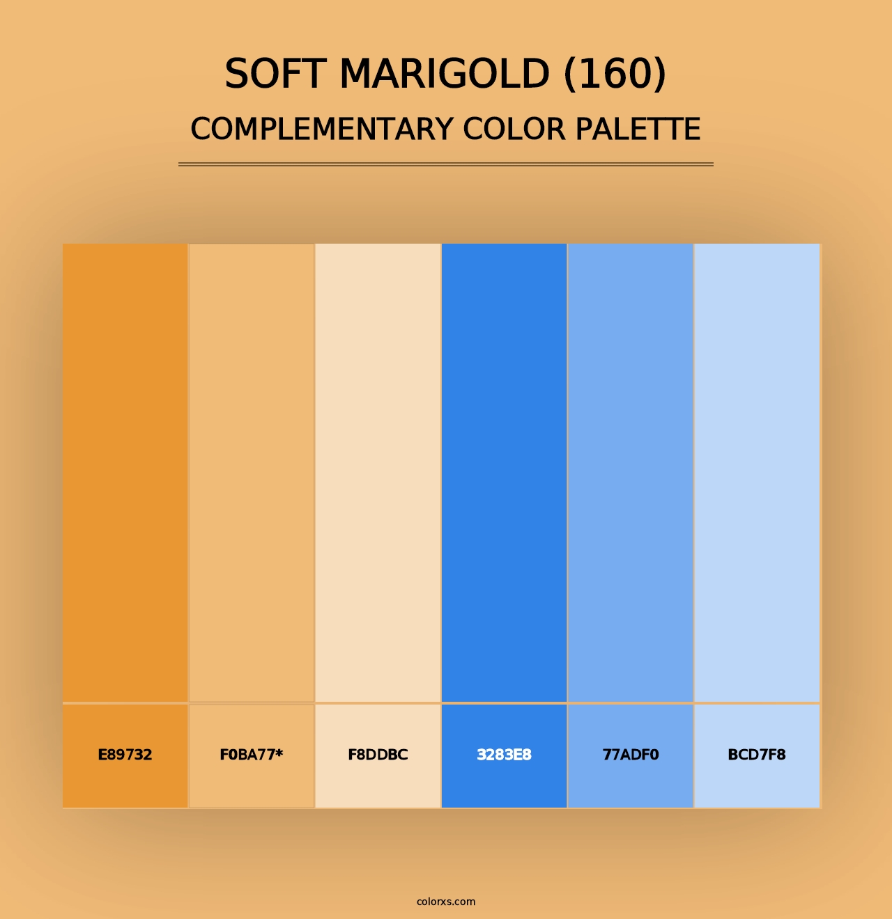 Soft Marigold (160) - Complementary Color Palette