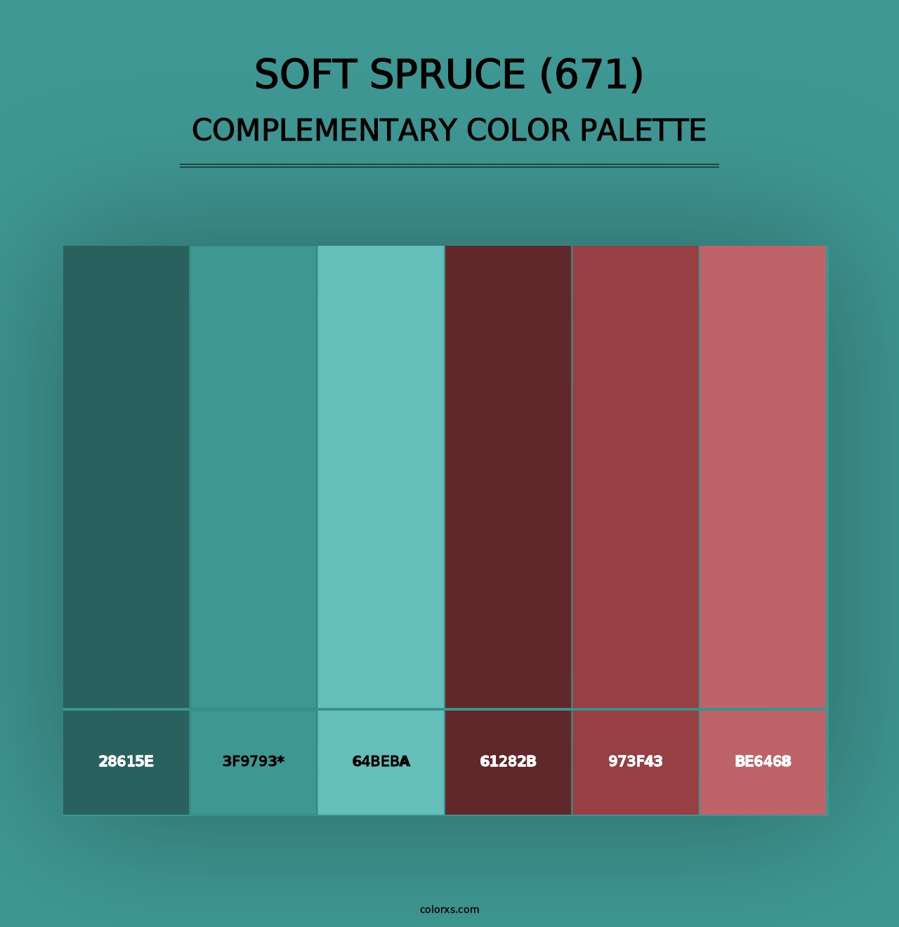 Soft Spruce (671) - Complementary Color Palette