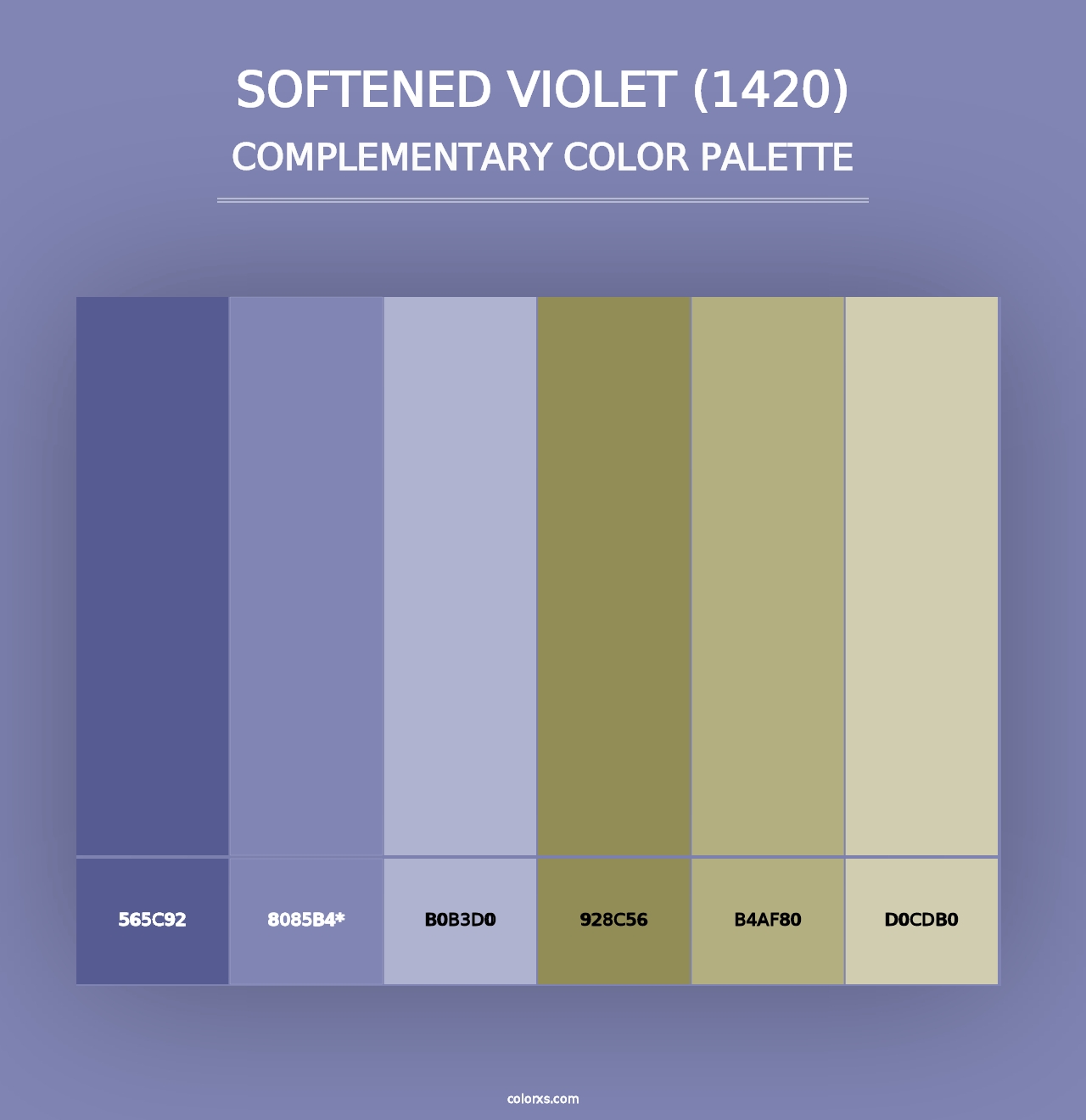 Softened Violet (1420) - Complementary Color Palette