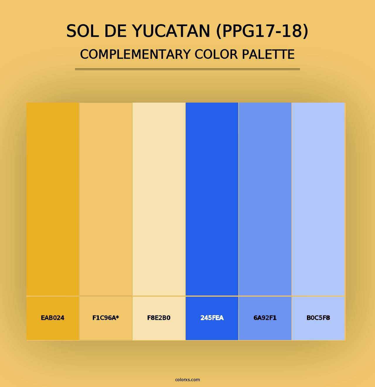 Sol De Yucatan (PPG17-18) - Complementary Color Palette