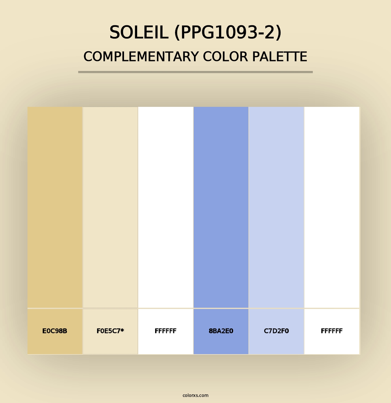 Soleil (PPG1093-2) - Complementary Color Palette