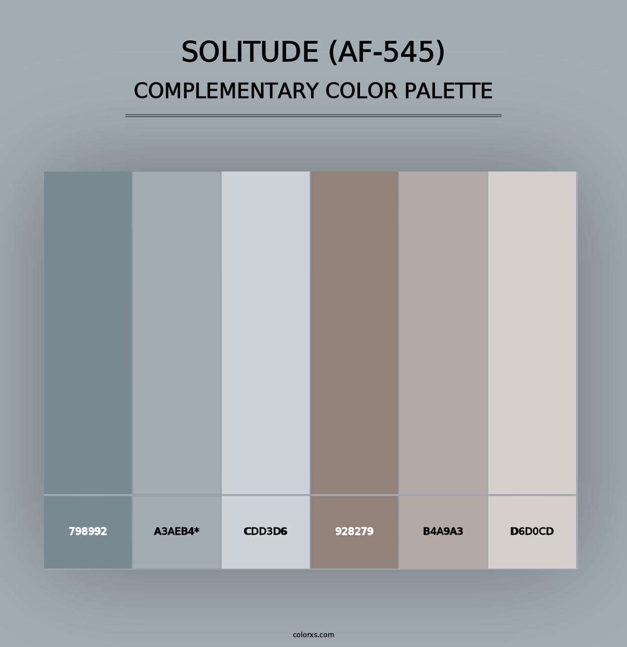 Solitude (AF-545) - Complementary Color Palette