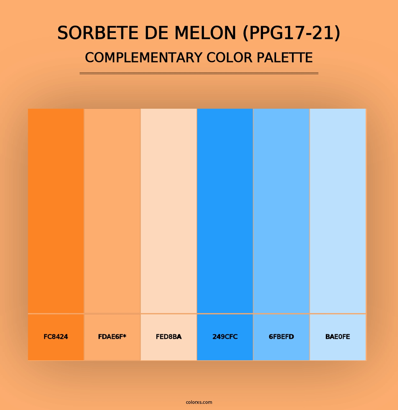 Sorbete De Melon (PPG17-21) - Complementary Color Palette