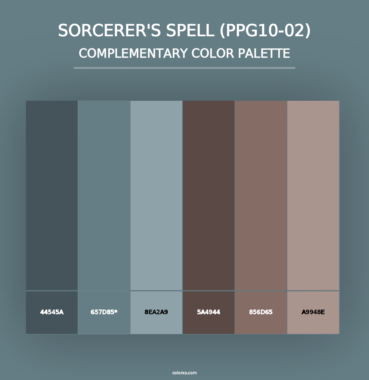 Sorcerer's Spell (PPG10-02) - Complementary Color Palette