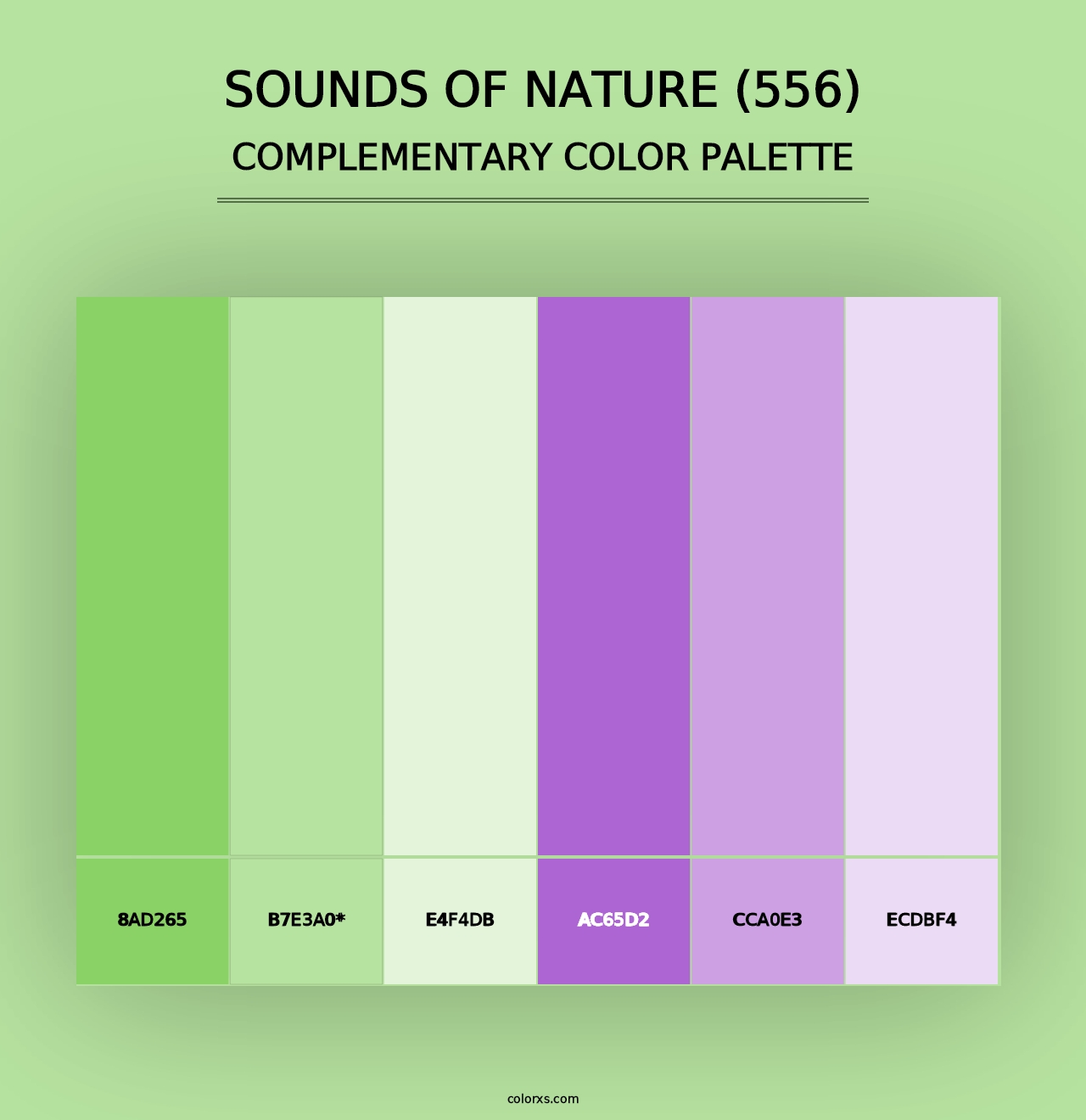 Sounds of Nature (556) - Complementary Color Palette