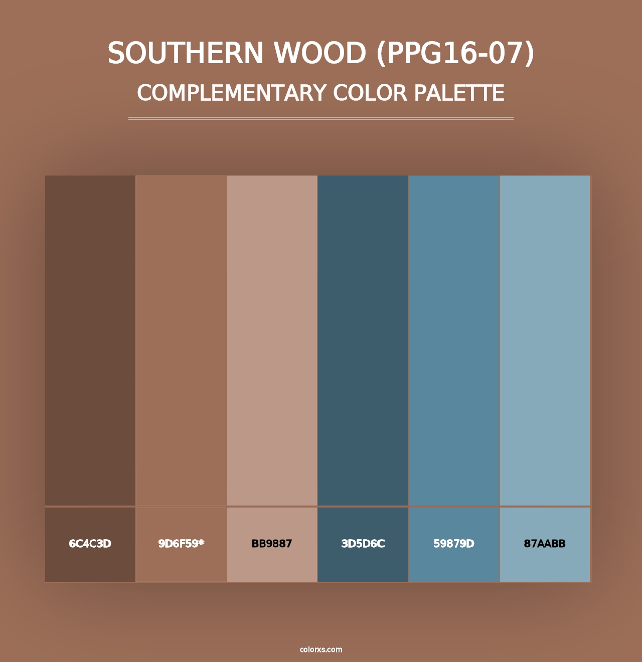 Southern Wood (PPG16-07) - Complementary Color Palette