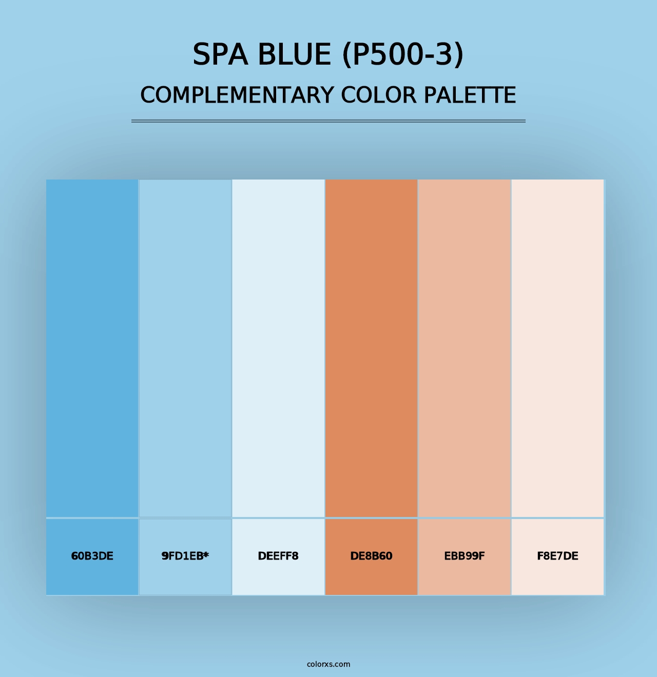 Spa Blue (P500-3) - Complementary Color Palette