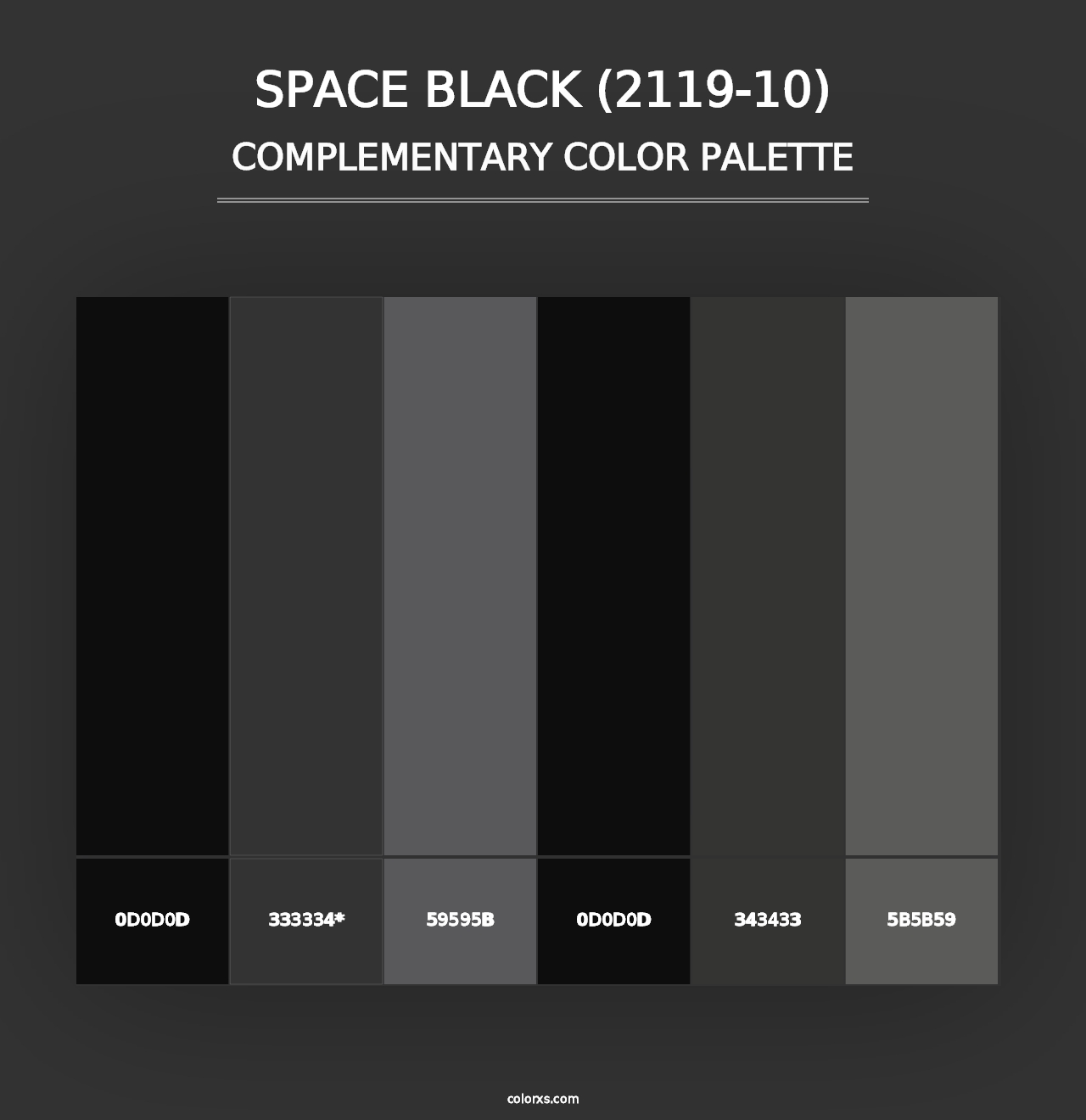 Space Black (2119-10) - Complementary Color Palette