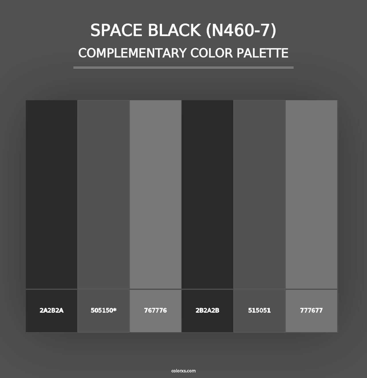 Space Black (N460-7) - Complementary Color Palette