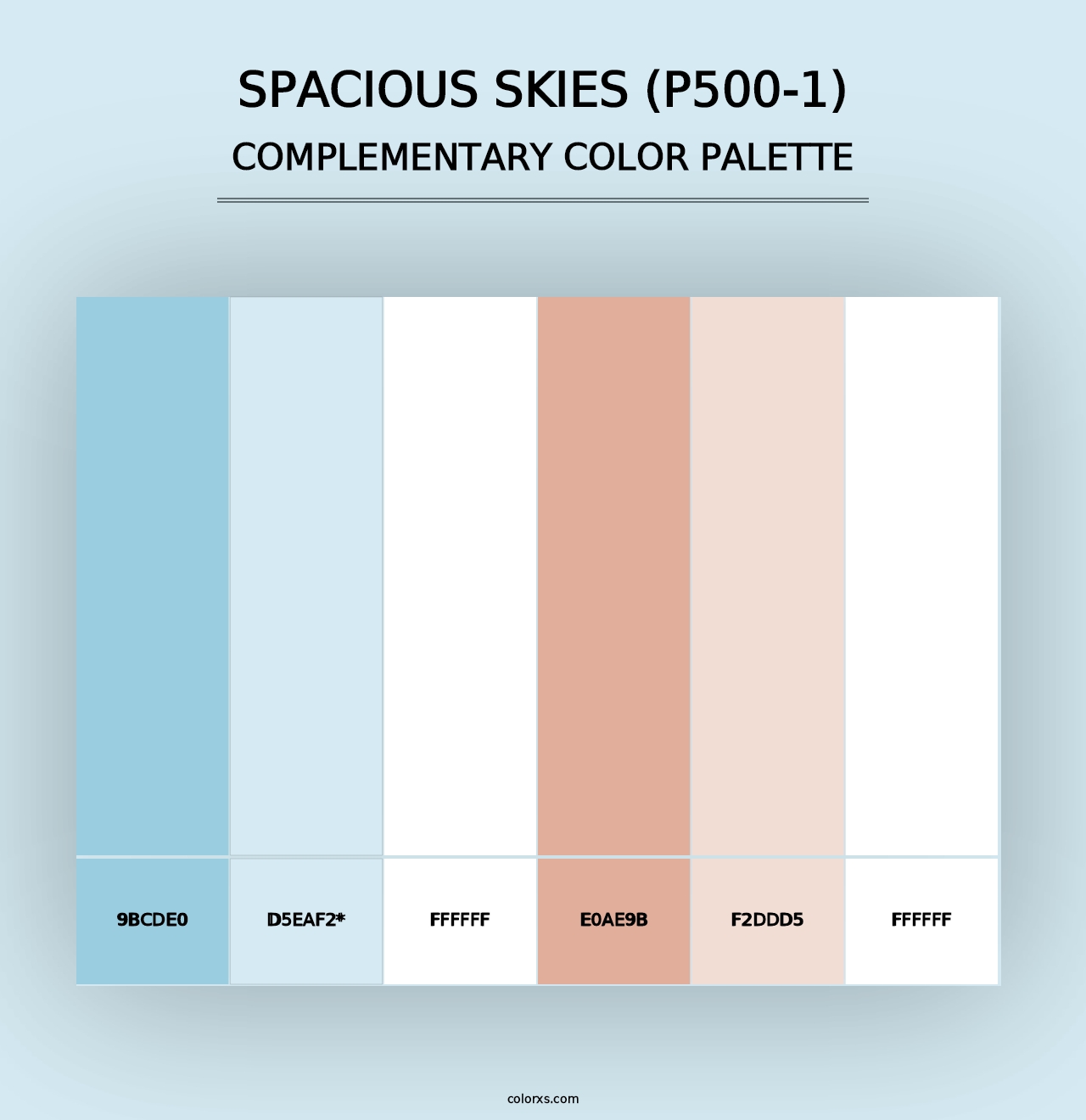 Spacious Skies (P500-1) - Complementary Color Palette