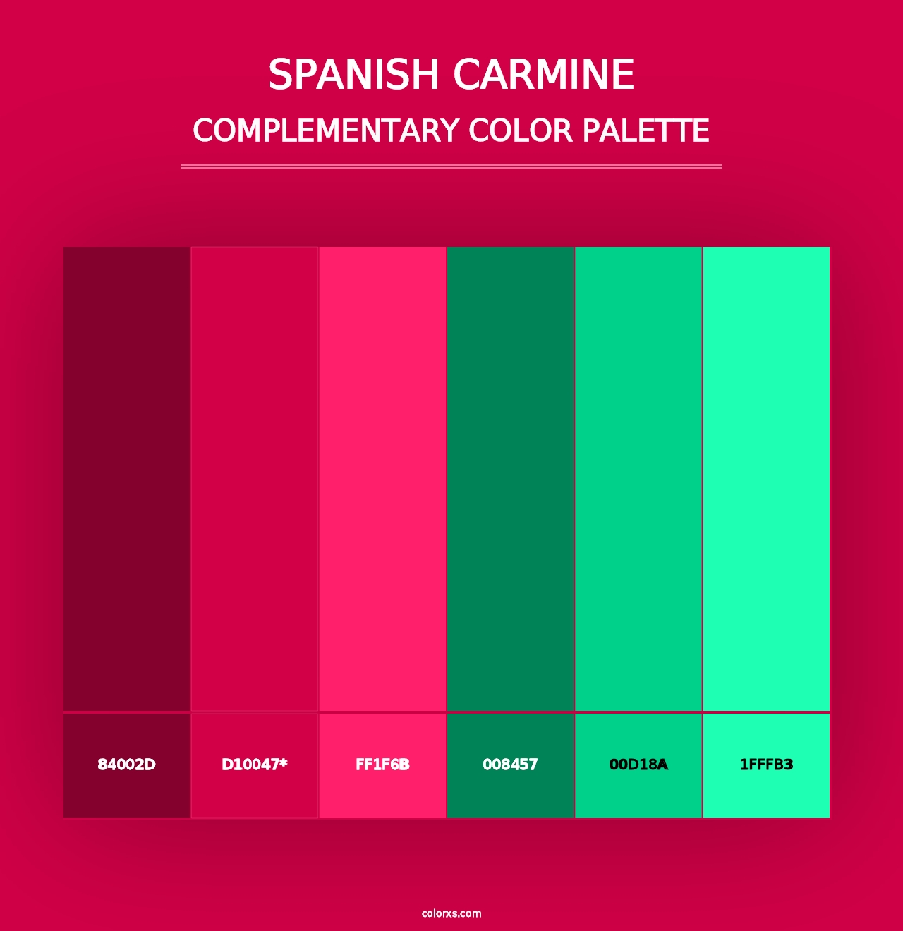 Spanish Carmine - Complementary Color Palette