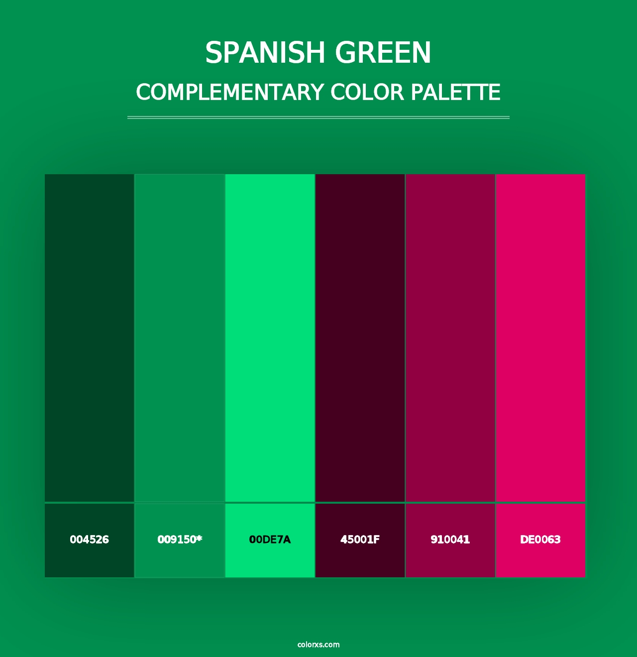 Spanish Green - Complementary Color Palette