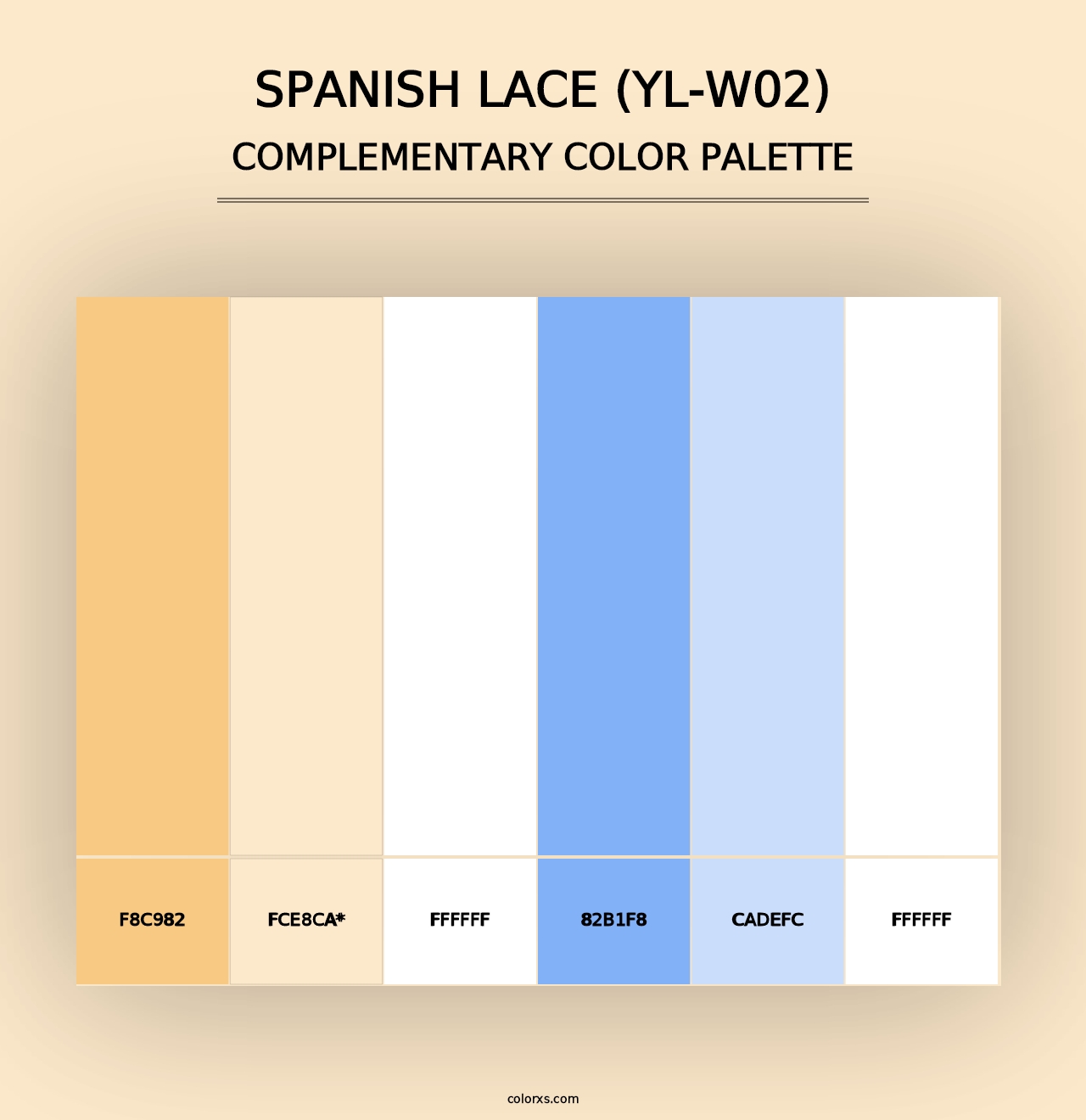 Spanish Lace (YL-W02) - Complementary Color Palette