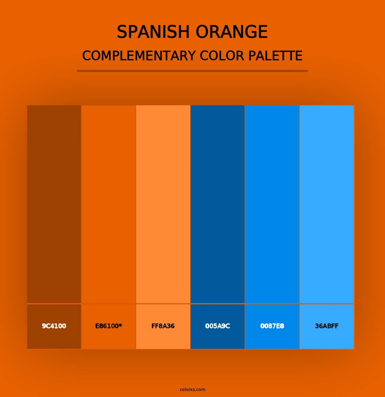 Spanish Orange - Complementary Color Palette