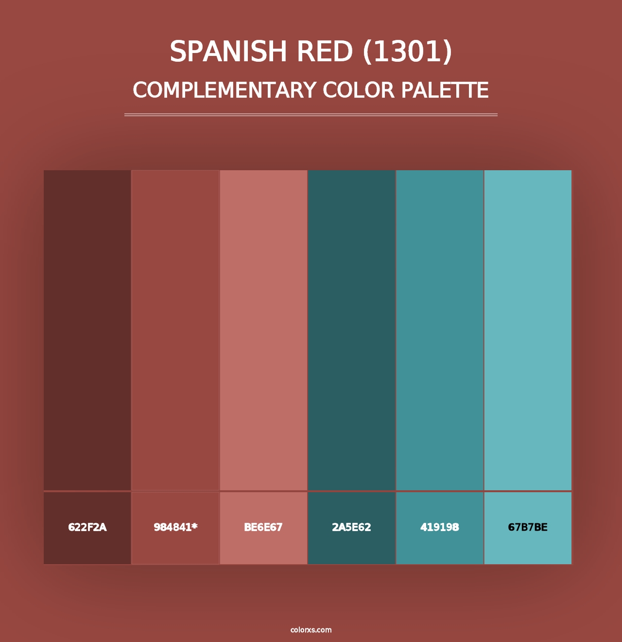 Spanish Red (1301) - Complementary Color Palette