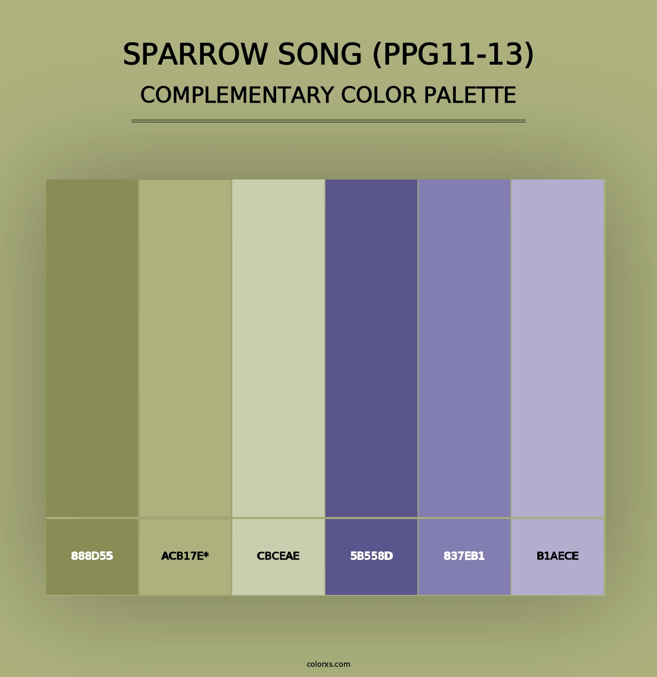 Sparrow Song (PPG11-13) - Complementary Color Palette