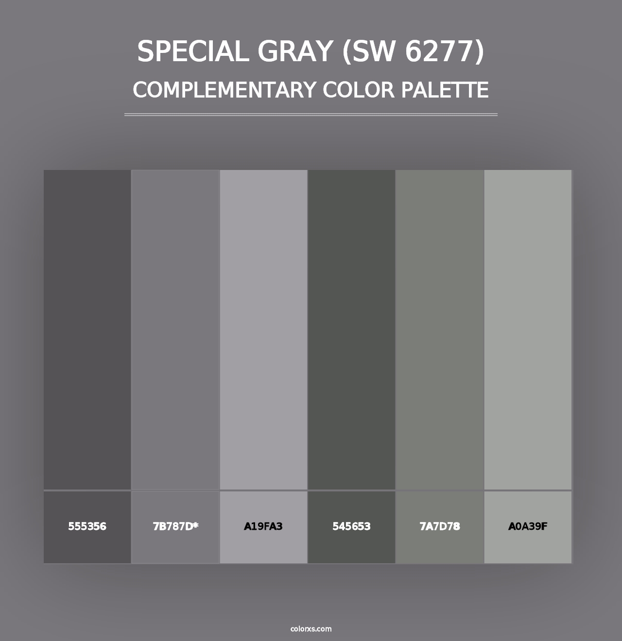 Special Gray (SW 6277) - Complementary Color Palette