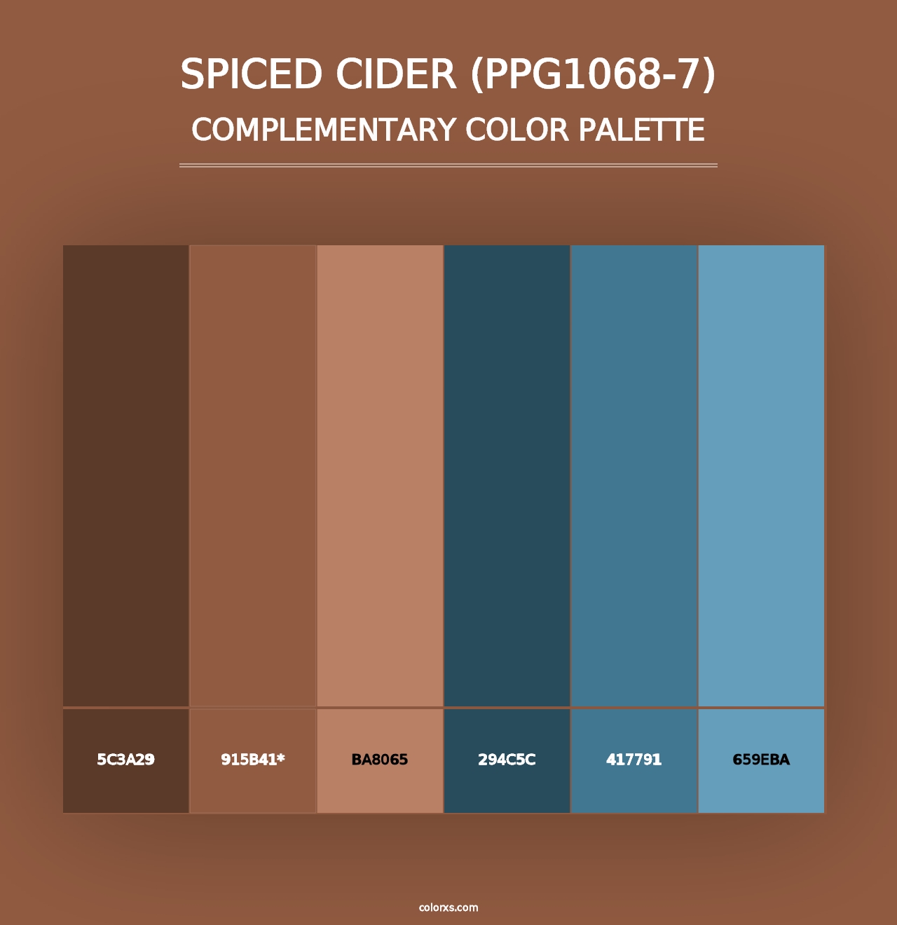 Spiced Cider (PPG1068-7) - Complementary Color Palette