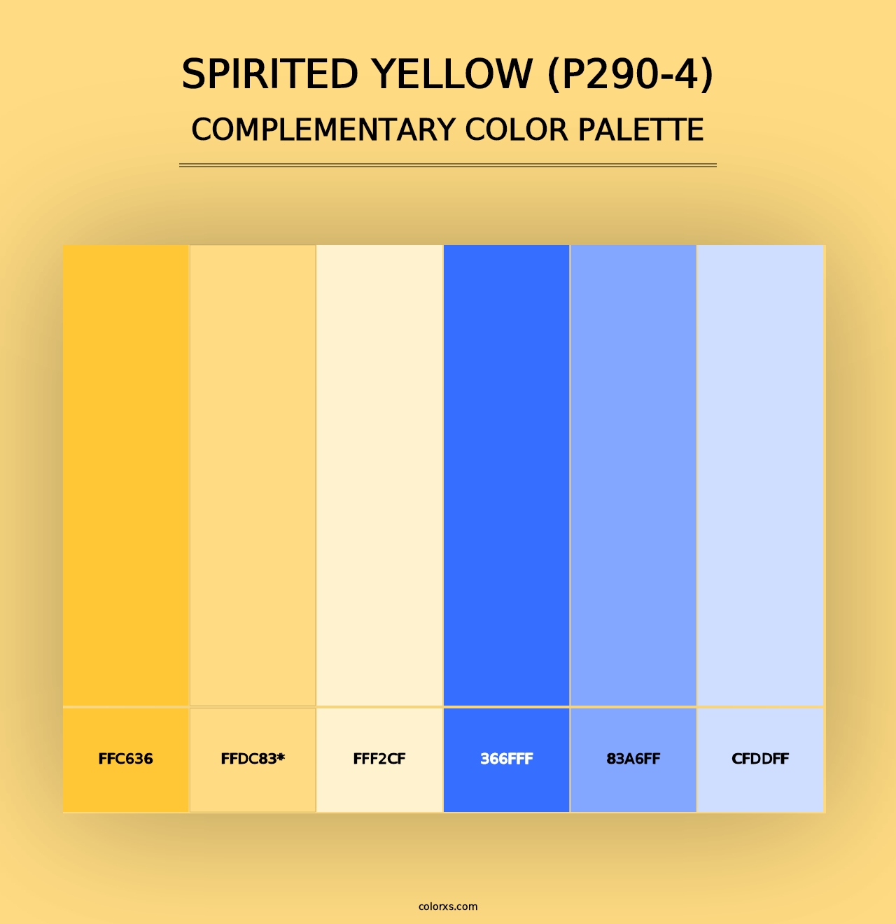 Spirited Yellow (P290-4) - Complementary Color Palette