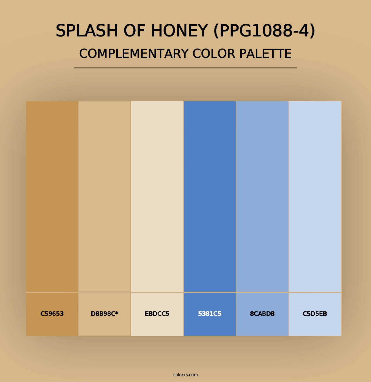 Splash Of Honey (PPG1088-4) - Complementary Color Palette