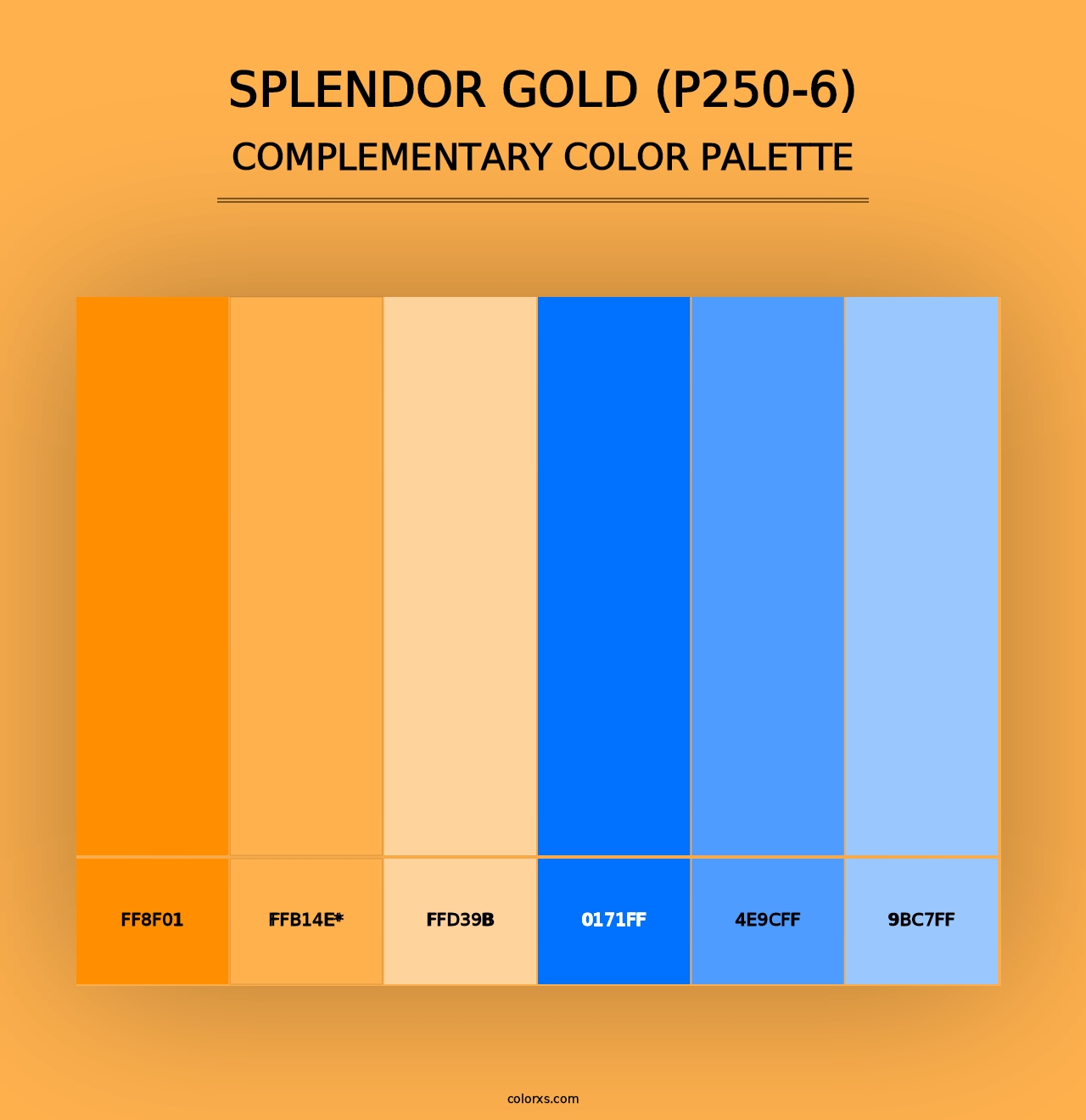 Splendor Gold (P250-6) - Complementary Color Palette